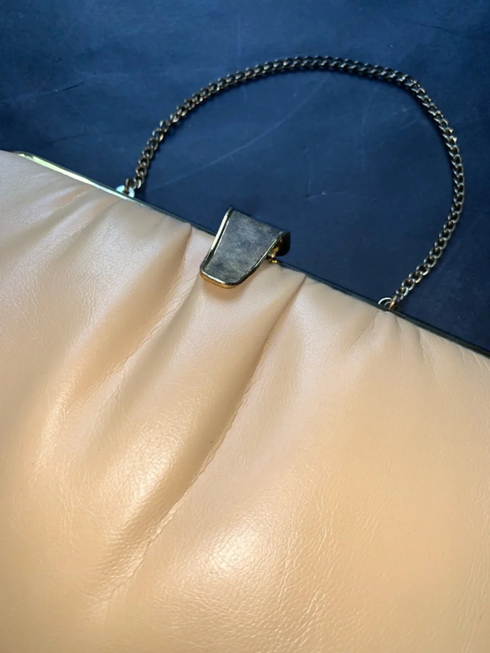 s l e e k :: Vintage Tan Convertible Evening Purse Clutch